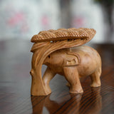 Handicraft Wood Carving Tree Elephant 4" (5522381633)