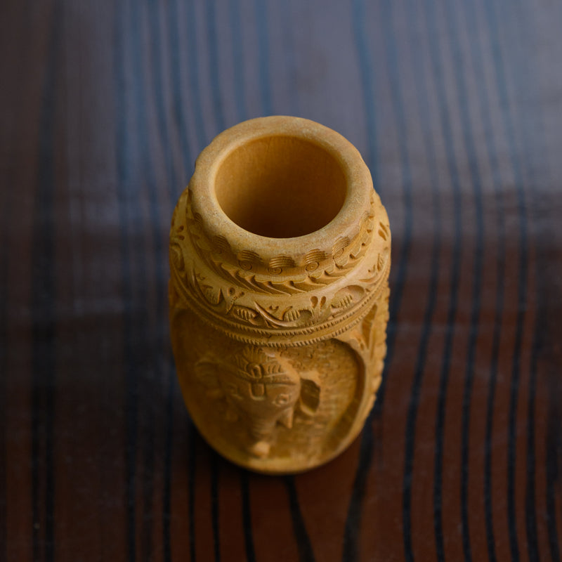 Handicraft Wood Carving Ganpati Pen Stand 2 (5522380737)