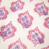 Cotton Floor Cushion Square Purple Pink Floral Print 2 (6831238709347)
