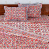 Cotton Bedding Set Light Brown Red Tulip Bel Print 1 (6831156658275)