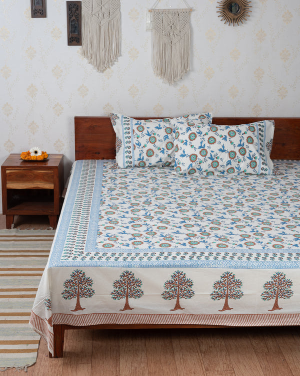 Victorian Floral Double Bedsheet (6863326904419)