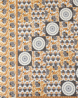 Cotton Double Bedsheet Brown Grey Checks Print 3 (6820984881251)