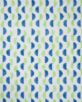 Fine Cotton Single Bedsheet Blue Green Leher Block Print 2 (6784201621603)