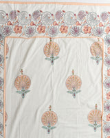Baby Bedding Set 4 Pc Peach Morpankh Block Print 4 (6742000500835)