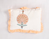 Cotton Baby Bedding Set Peach Green Floral Jaal Block Print 4 (6790495699043)