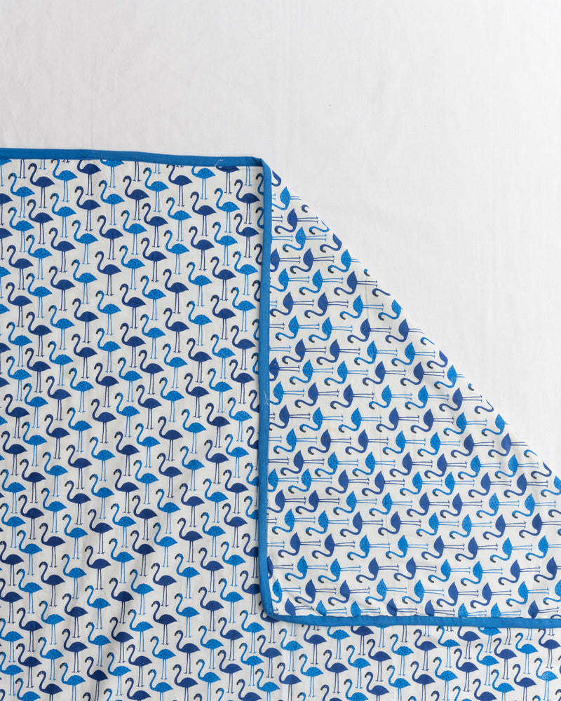 Baby Bedding Set 4 Pc Blue Flamingoes Print 4 (6742000697443)
