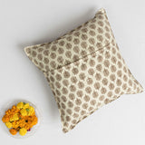 Cotton Cushion Cover Brown Geometric Print 16 x 16 Inch 2 (6754820227171)