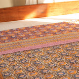 Cotton Double Bed Comforter Bed Cover Lavender Chakri Print 1 (4723290996835)