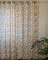 Cotton Curtain Yellow Marigold Jaal Block Print (4776661450851)