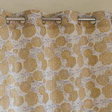 Cotton Curtain Yellow Marigold Jaal Block Print (4776661450851)