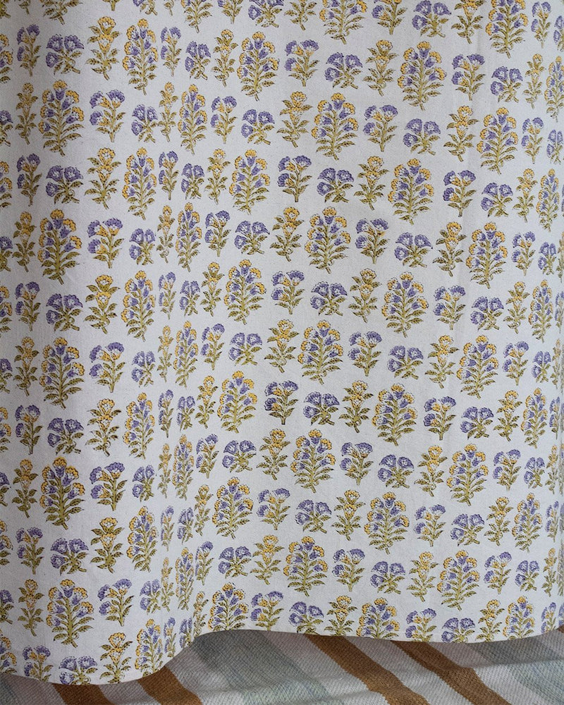 Cotton Curtain Purple Yellow Booti Block Print 2 (6647703666787)