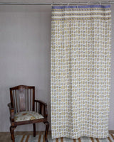 Cotton Curtain Purple Yellow Booti Block Print (6647703666787)