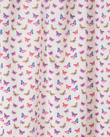 Cotton Door Curtain Blue Pink Butterfly Print 2 (6708835713123)
