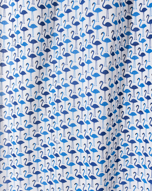 Cotton Curtain Blue Flamingoes Print 1 (6742416654435)