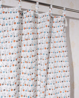 Cotton Curtain Orange Blue Bicycle Block Print (6742416687203)