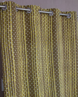 Cotton Curtain Lemon Yellow Geomteric Dabu Print (4776662106211)