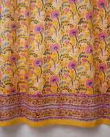 Cotton Curtain Yellow Pink Foral Block Print 3 (4776660107363)