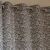 Cotton Curtain Red Green Leaf Jaal Block Print 1 (4776662630499)