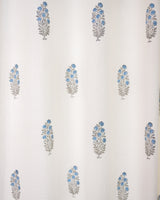 Drill Cotton Curtain Blue Grey Boota Block Print 2 (6831561179235)