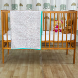 Cotton Mulmul Baby Dohar Light Green Red Floral Bel Block Print 2 (6595514630243)