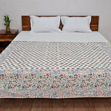 Cotton Mulmul Double Bed AC Dohar Elephant Gold Block Print 2 (3511195140195)