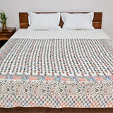 Cotton Mulmul Double Bed Dohar Multicolor Booti Gold Print 1 (6682966360163)