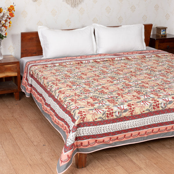 Rangeen Handblock Printed Double Bed Dohar AC Quilt (6833767546979)