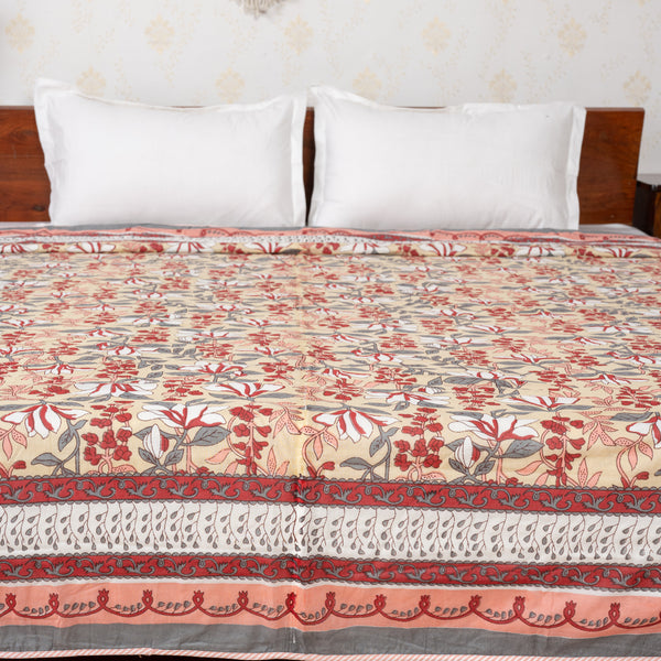 Rangeen Handblock Printed Double Bed Dohar AC Quilt (6833767546979)
