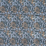 Mughal Jaal Teal Blue Handblock Printed Double Bed Dohar AC Quilt (6833767710819)