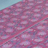 Cotton Mulmul King Size Dohar AC Quilt Pink Floral Jaal Block Print 1 (4726130999395)