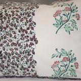 Cotton Pillow Cover Light Green Flower Stem Block Print 1 (6743871881315)