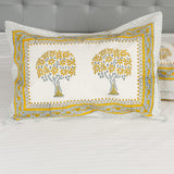 Cotton Pillow Cover Grey Mango Tree Block Print (6743872045155)