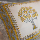 Cotton Pillow Cover Grey Mango Tree Block Print 1 (6743872045155)