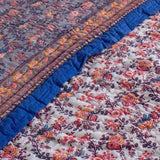 Cotton Mulmul Double Bed Jaipuri Razai Quilt Grey Floral Bel Print1 (4736316899427)