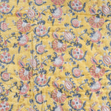 Cotton Mulmul Double Bed Razai Jaipuri Quilt Lemon Yellow Orange Floral Print 3 (6820996218979)