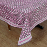 Cotton Table Cover Lavender Jaal Dabu Print (6692985733219)