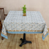 Cotton Table Cover Grey Brown Leaf Jaal Block Print 2 (6689292320867)
