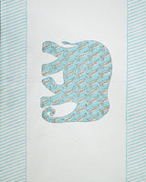 Canvas Table Runner Light Blue Elephant Block Print 1 (6802544328803)