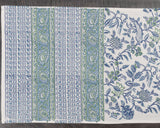 Canvas Table Runner Blue Green Jaal Block Print 1 (6744323457123)