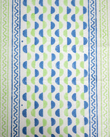 Canvas Table Runner Blue Green Leher Block Print 1 (6802544230499)