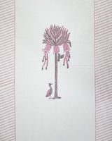 Canvas Table Runner Pink Green Tree Motifs Block Print 1 (6802544754787)