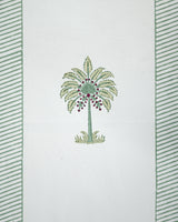 Canvas Table Runner Green Tree Block Print (6802544787555)