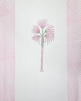 Canvas Table Runner Pink Green Tree Block Print 1 (6802544853091)