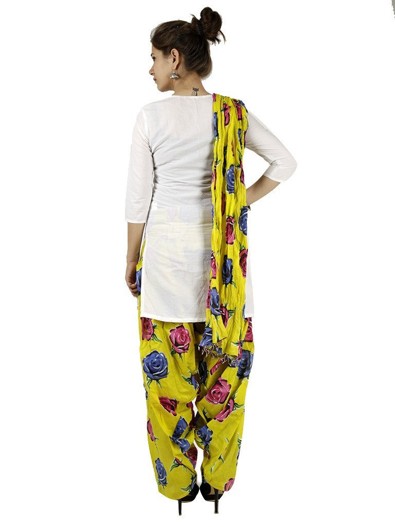 Cotton Salwar with Dupatta Floral Print (6645345281)