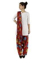 Cotton Salwar with Dupatta Floral Print (6645345281)