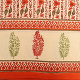 Fine Cotton Curtains Orange Bel Block Print 1 (4776659583075)