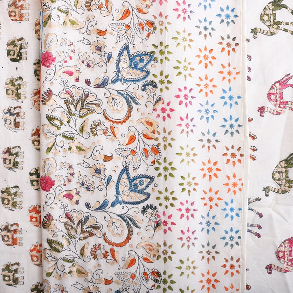 Cotton Mulmul Double Bed AC Dohar Camel Gold Block Print (3511195107427)