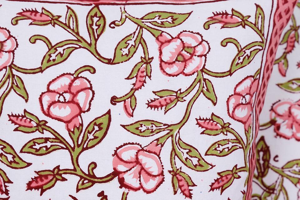 Cotton Diwan Set Floral Block Print (8183220801)