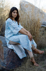 Sky Marble Cotton Kurta