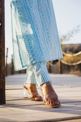 Shimmer Lurex Cotton Kurta Pant Set